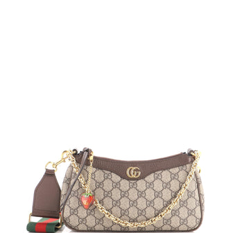 Gucci Ophidia Charm Shoulder Bag GG Coated Canvas Small