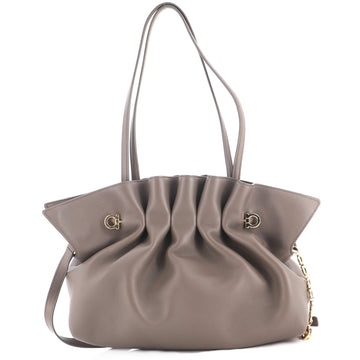 Salvatore Ferragamo Dumpling Gancio Pin Soft Bag Leather Medium