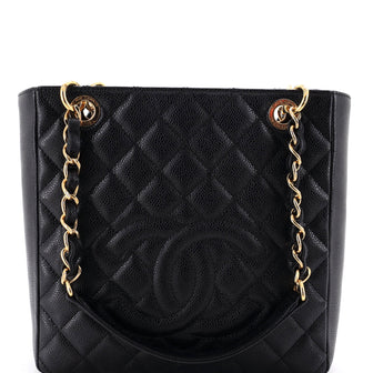 Chanel Petite Shopping Tote Quilted Caviar