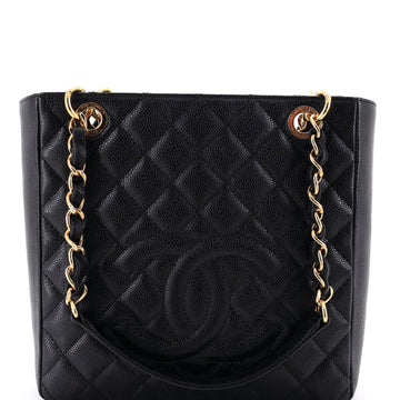 Chanel Petite Shopping Tote Quilted Caviar