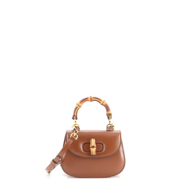 Gucci Bamboo 1947 Top Handle Bag Leather Mini