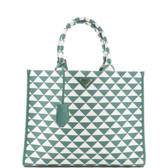 Prada Symbole Shopper Tote Jacquard Large