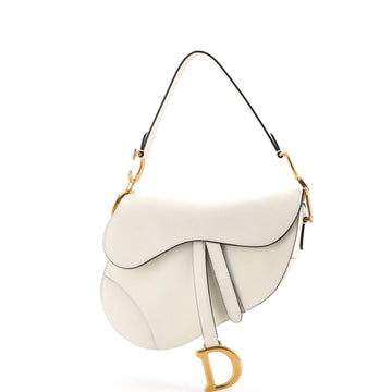 Christian Dior Saddle Handbag Leather Medium