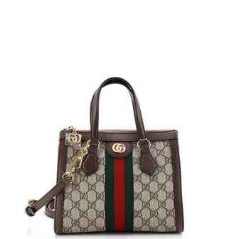Gucci Ophidia Top Handle Tote GG Coated Canvas Small