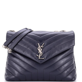 Saint Laurent Loulou Shoulder Bag Matelasse Chevron Leather Medium