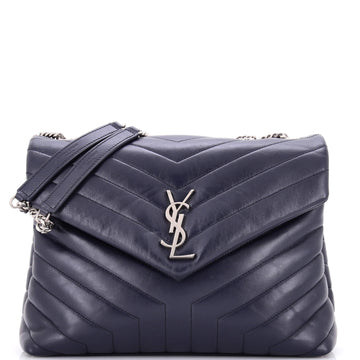 Saint Laurent Loulou Shoulder Bag Matelasse Chevron Leather Medium