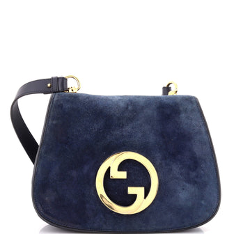 Gucci Vintage Blondie Flap Bag Suede Medium