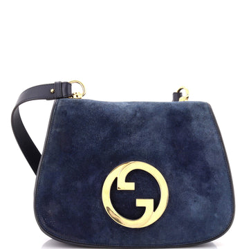 Gucci Vintage Blondie Flap Bag Suede Medium