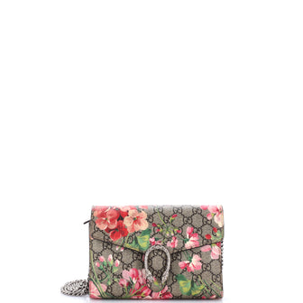 Gucci Dionysus Chain Wallet Blooms Print GG Coated Canvas Small