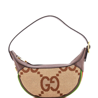Gucci Ophidia Half Moon Bag Jumbo GG Canvas Mini