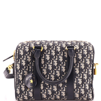 Christian Dior Groove Convertible Bowling Bag Oblique Canvas 25