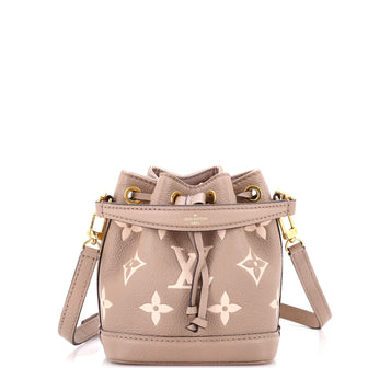 Louis Vuitton Noe NM Handbag Bicolor Monogram Empreinte Leather Nano