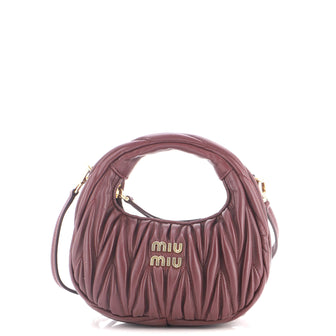 Miu Miu Wander Hobo Matelasse Leather Mini