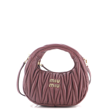 Miu Miu Wander Hobo Matelasse Leather Mini