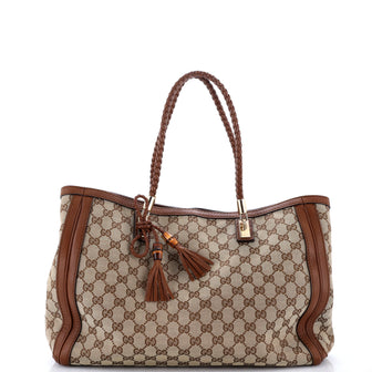 Gucci Bella Tote GG Canvas with Leather Medium
