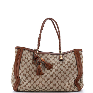 Gucci Bella Tote GG Canvas with Leather Medium