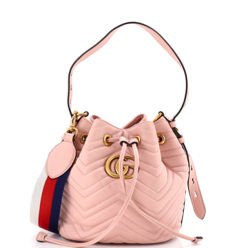 Gucci GG Marmont Bucket Bag Matelasse Leather Small