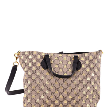 Gucci Convertible Soft Tote Printed GG Coated Canvas Small