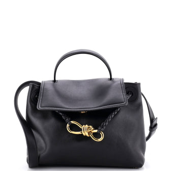 Bottega Veneta Ciao Ciao Top Handle Bag Leather with Intrecciato Detail Small