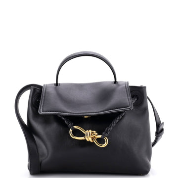 Bottega Veneta Ciao Ciao Top Handle Bag Leather with Intrecciato Detail Small