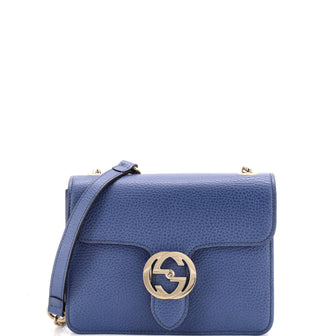 Gucci Interlocking Shoulder Bag Leather Small