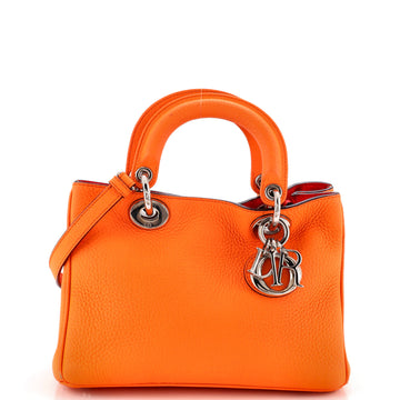 Christian Dior Diorissimo Tote Pebbled Leather Mini
