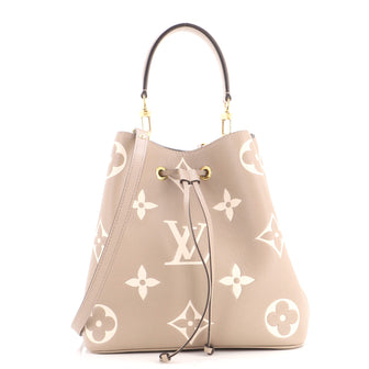 Louis Vuitton NeoNoe Handbag Bicolor Monogram Empreinte Giant MM