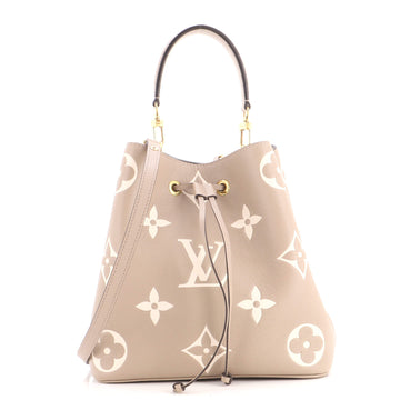 Louis Vuitton NeoNoe Handbag Bicolor Monogram Empreinte Giant MM
