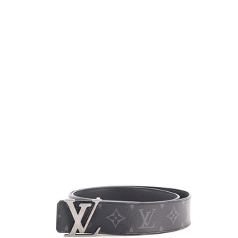 Louis Vuitton LV Initiales Reversible Belt Monogram Eclipse Canvas and Leather Wide
