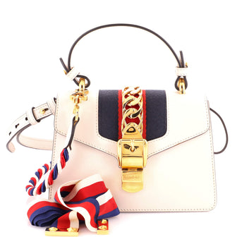 Gucci Sylvie Top Handle Bag Leather Mini