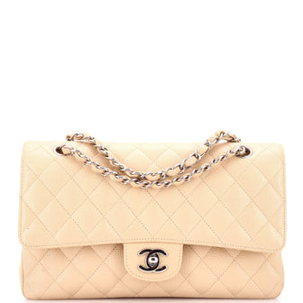 Chanel Classic Double Flap Bag Quilted Caviar Medium
