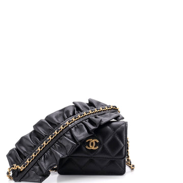 Chanel Romance Clutch With Chain Quilted Lambskin Mini