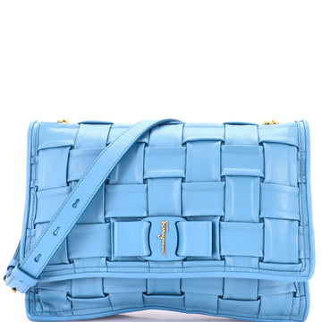 Salvatore Ferragamo Viva Bow Flap Shoulder Bag Leather