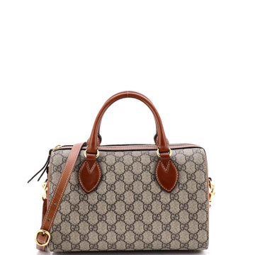 Gucci Convertible Boston Bag GG Coated Canvas and Leather Small