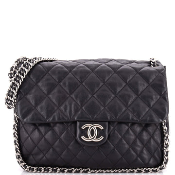 Chanel Chain Around Flap Bag Quilted Leather Maxi