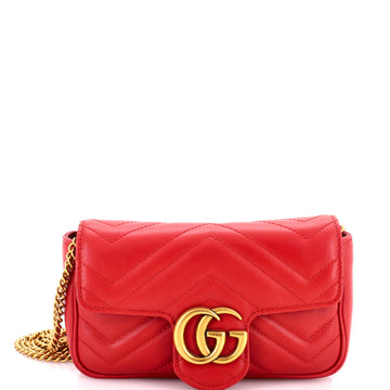 Gucci GG Marmont Flap Bag Matelasse Leather Super Mini