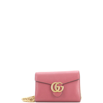 Gucci GG Marmont Chain Wallet Leather Mini