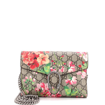 Gucci Dionysus Chain Wallet Blooms Print GG Coated Canvas Small