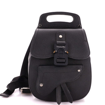 Christian Dior Saddle Backpack Leather Mini