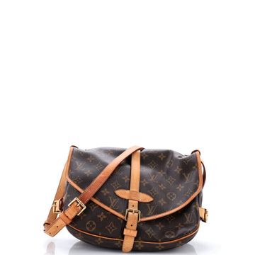 Louis Vuitton Saumur Handbag Monogram Canvas 30