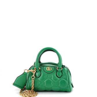 Gucci Ophidia Convertible Boston Top Handle Bag GG Matelasse Leather Mini