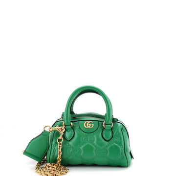 Gucci Ophidia Convertible Boston Top Handle Bag GG Matelasse Leather Mini