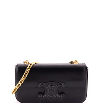 Celine Triomphe Chain Shoulder Bag Leather Small