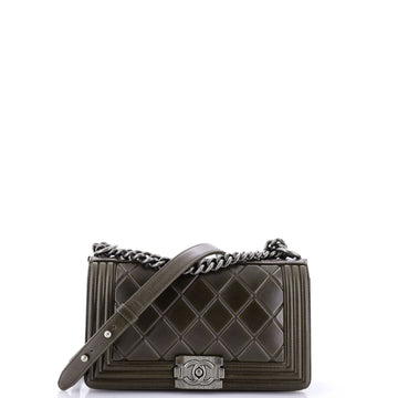 Chanel Paris-Salzburg Boy Flap Bag Embossed Calfskin Old Medium