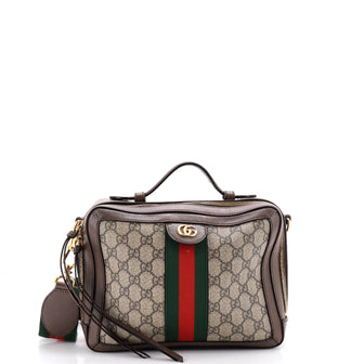 Gucci Ophidia Zip Around Camera Bag GG Coated Canvas Small