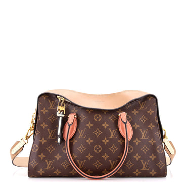 Louis Vuitton Tuileries Handbag Monogram Canvas with Leather