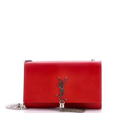 Saint Laurent Classic Monogram Tassel Crossbody Bag Leather Medium