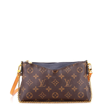 Louis Vuitton Pallas Clutch Monogram Canvas with Leather