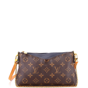 Louis Vuitton Pallas Clutch Monogram Canvas with Leather