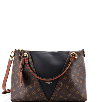 Louis Vuitton V Tote Monogram Canvas and Leather MM